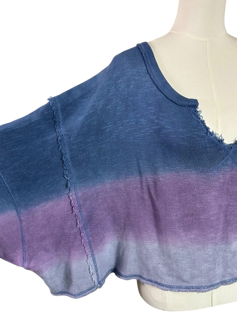 Free People Bohemian Oversized Ombre After Midnight Washed Tee Size Medium NWT